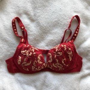 Aubade designer red bra 30B